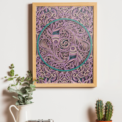 Floral Mandala 3D Layered Wooden Wall Art