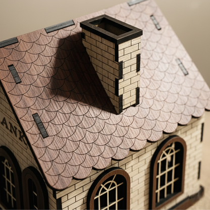 Charming Vintage Style House Money Box (16x15x13 cm)