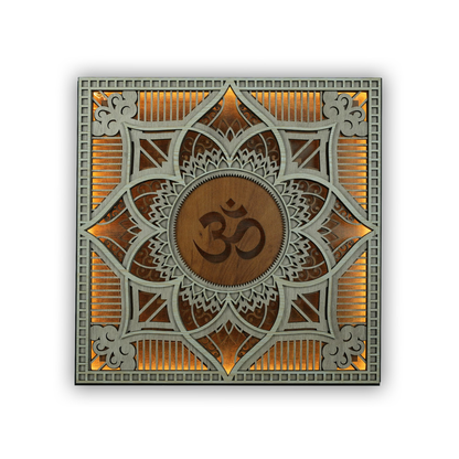 Enlighten Om Mandala 🕉️ LED Wall Art