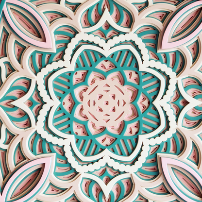Intricate Layered Wood Mandala Wall Art