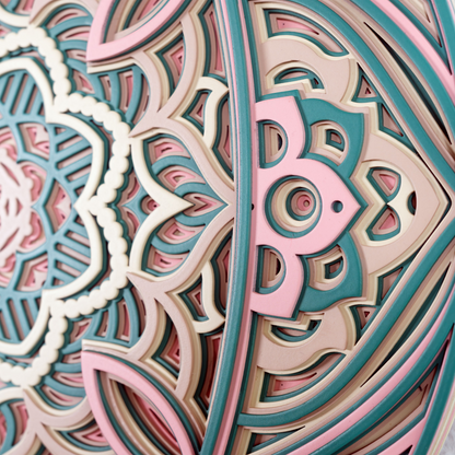 Intricate Layered Wood Mandala Wall Art