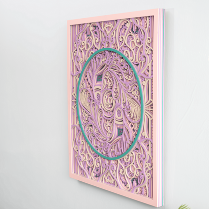 Floral Mandala 3D Layered Wooden Wall Art