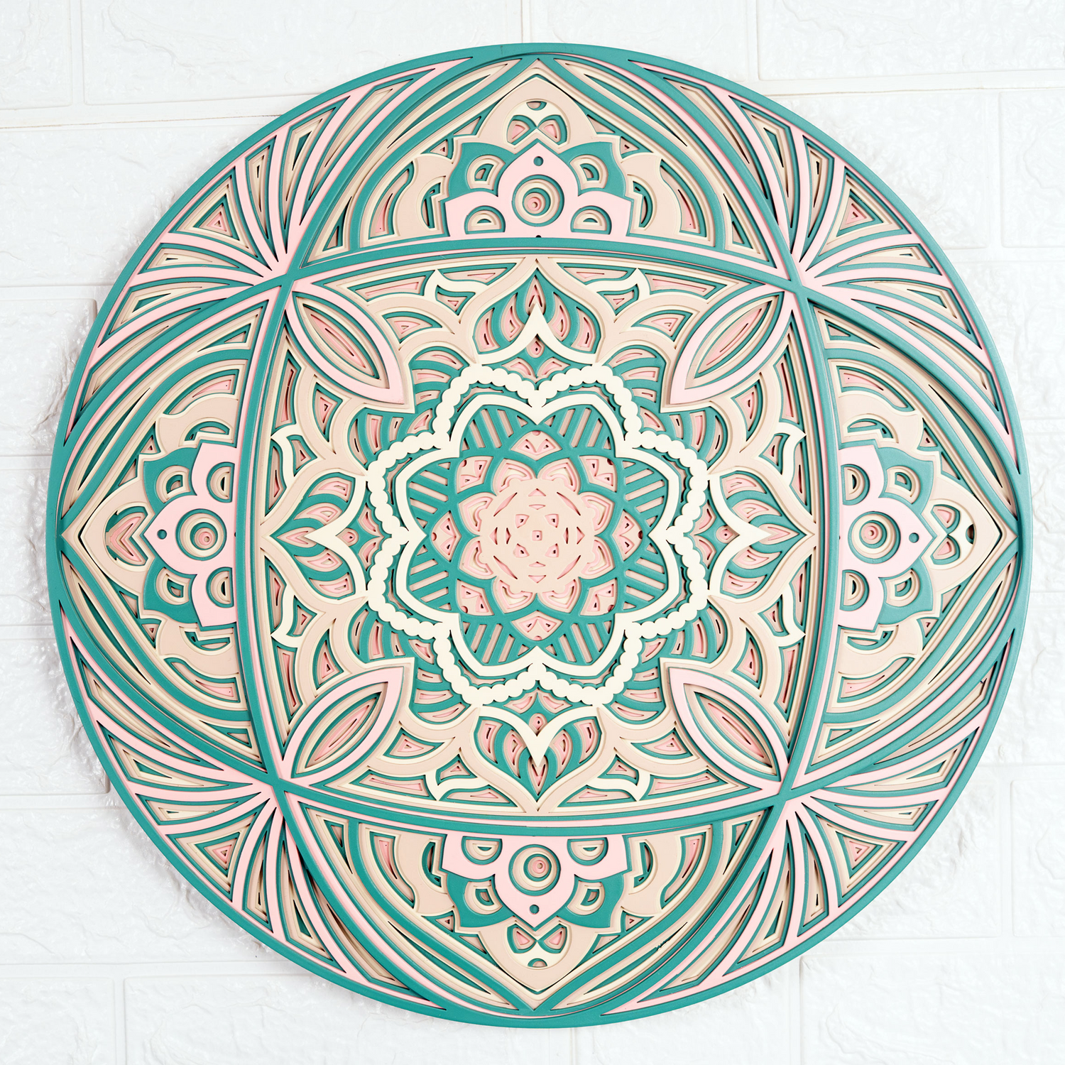 Intricate Layered Wood Mandala Wall Art