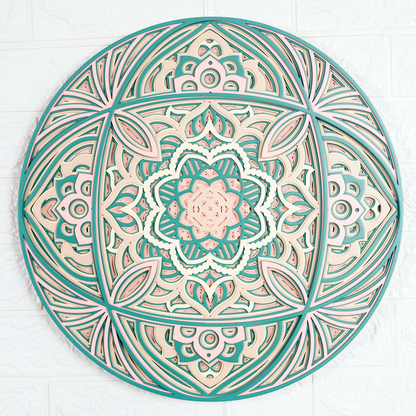 Intricate Layered Wood Mandala Wall Art