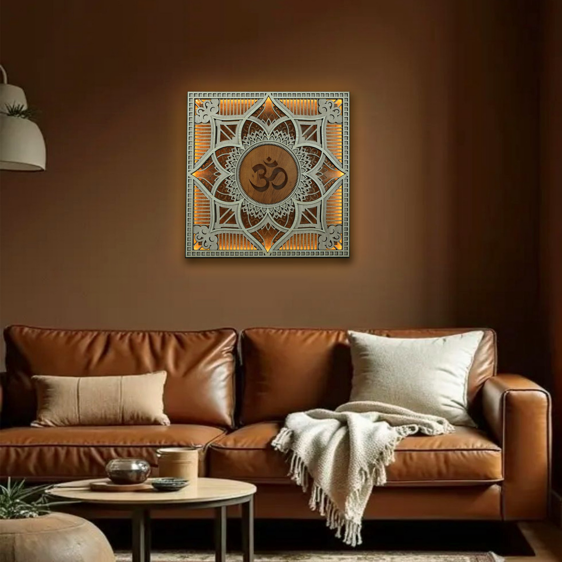 Enlighten Om Mandala 🕉️ LED Wall Art