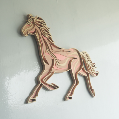 3D Layered Wooden Wall Art