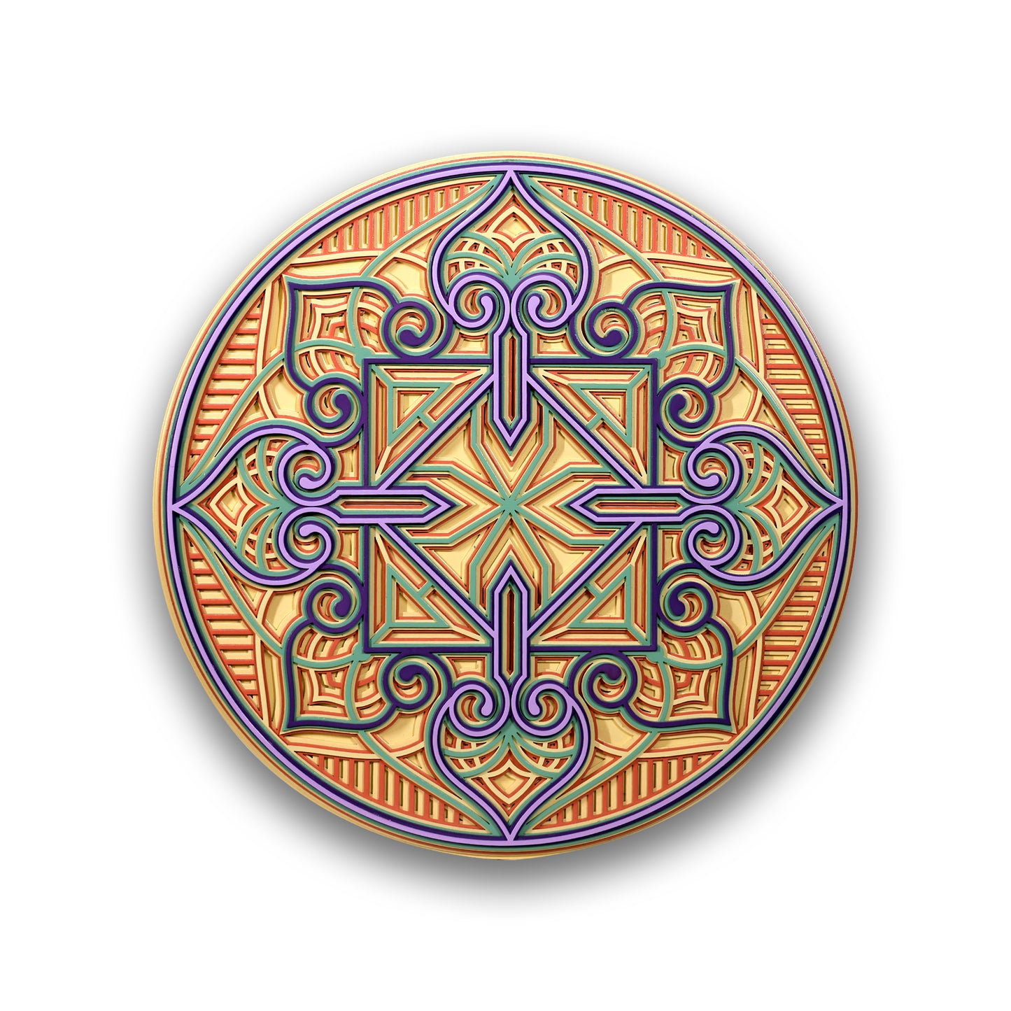 handcrafted multi-layer wooden wall art