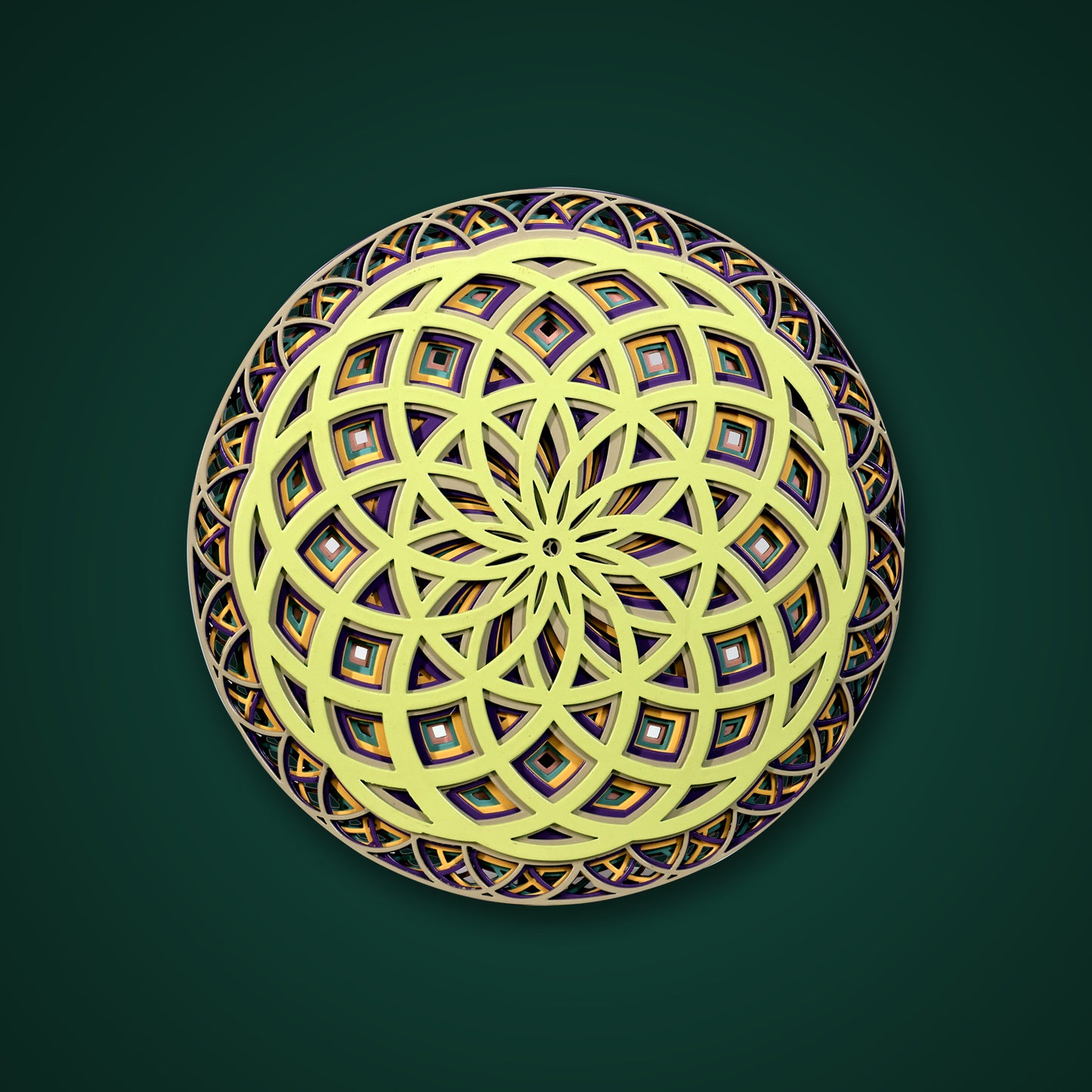 mandala wooden wall art