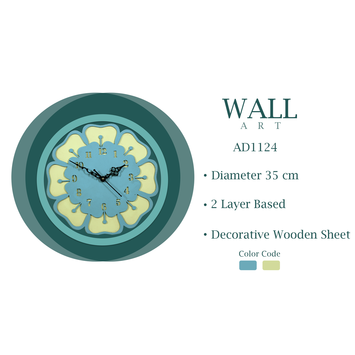 floral wall clock