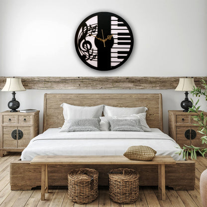Musical Piano Wall Clock