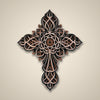 3D Multi-Layer Wooden Cross Wall Art Decor | Mandala Design