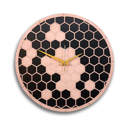 Honeycomb Wooden Wall Clock