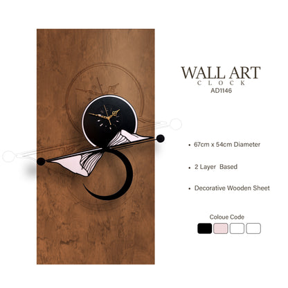Artistic Wooden Wall Clock