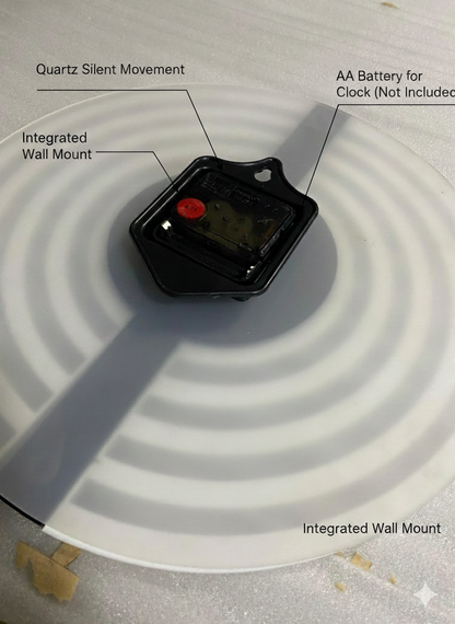 Modern Geometric 3D Wall Clock – 30cm Round Acrylic & MDF Wood Silent Timepiece with Natural Backlight