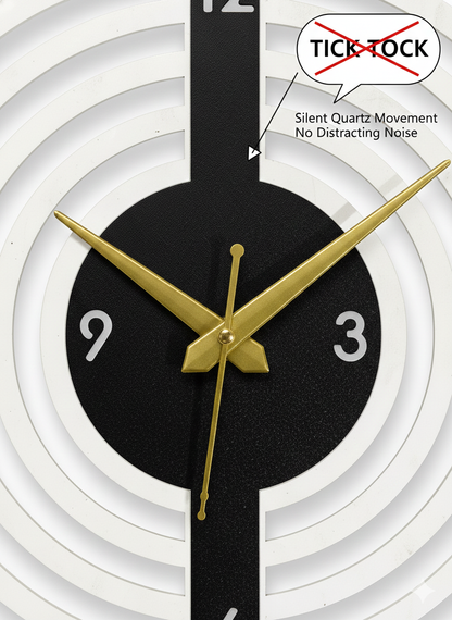 Modern Geometric 3D Wall Clock – 30cm Round Acrylic & MDF Wood Silent Timepiece with Natural Backlight