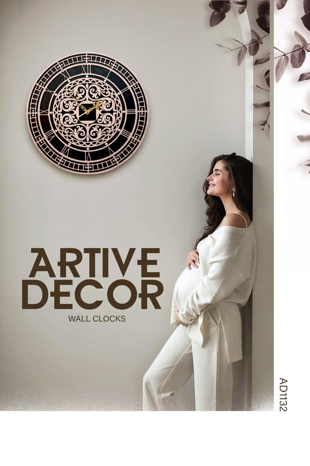 artivedecor ornate mandala silent wall clock