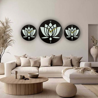 Elegant Lotus Design Wall Clock