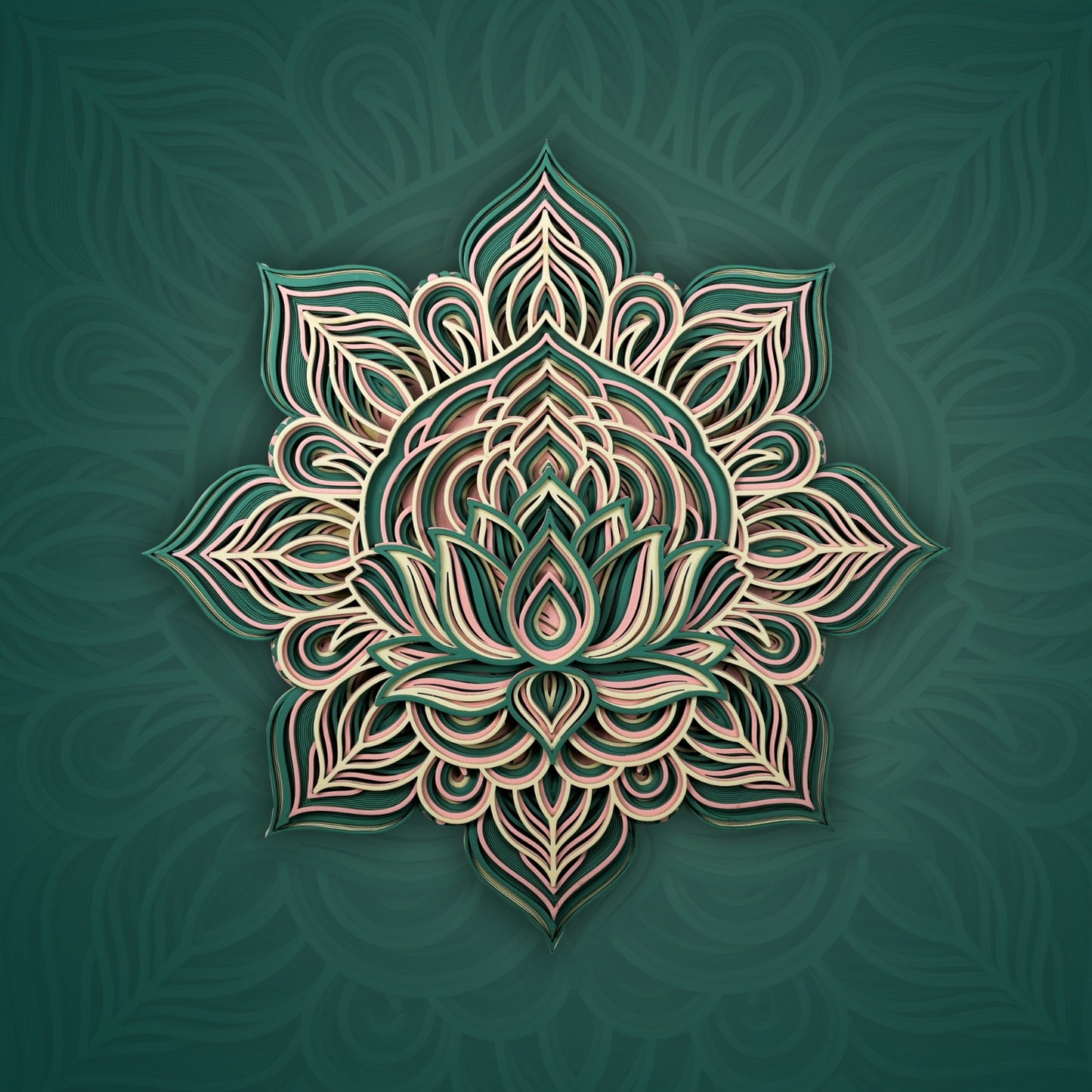 elegant lotus mandala wall art
