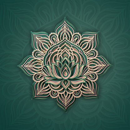 Elegant Lotus Mandala Wall Art
