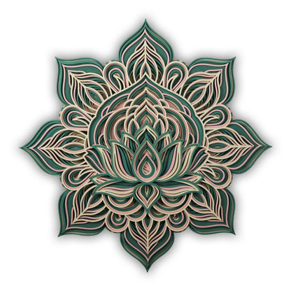 Elegant Lotus Mandala Wall Art