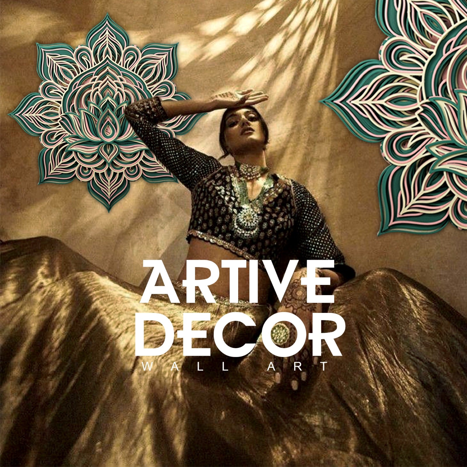 Elegant Lotus Mandala Wall Art