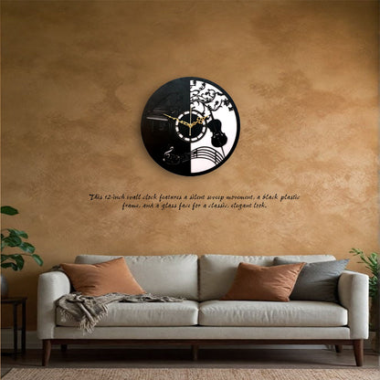 Musical Theme Wooden Wall Clock