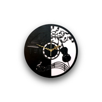 Musical Theme Wooden Wall Clock