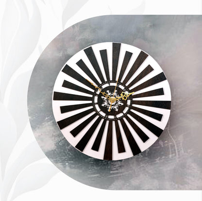 Artivedecor Sunburst Graphic Silent Wall Clock