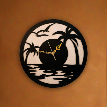 Tropical Sunset Wall Clock
