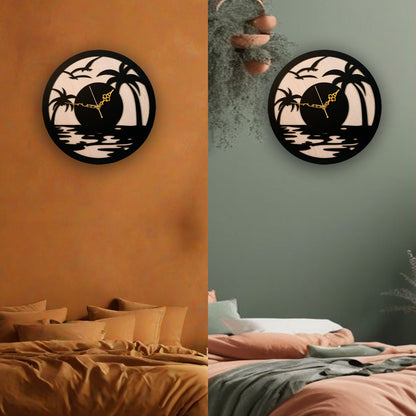 Tropical Sunset Wall Clock