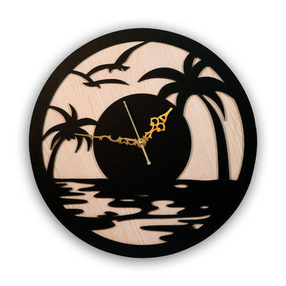 Tropical Sunset Wall Clock