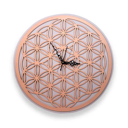 Geometric Flower Wooden Wall Clock