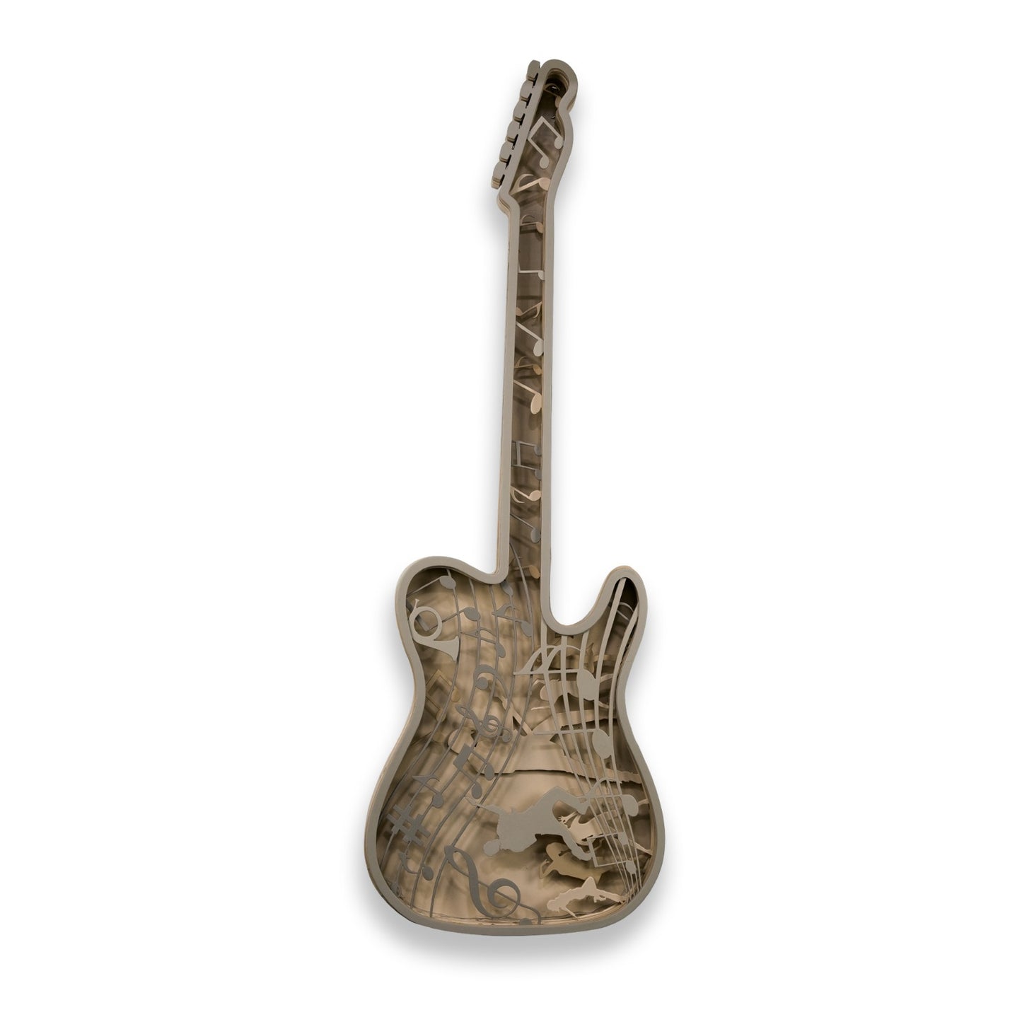 guitar wall art – modern 3d metal music decor for living room, studio & office
