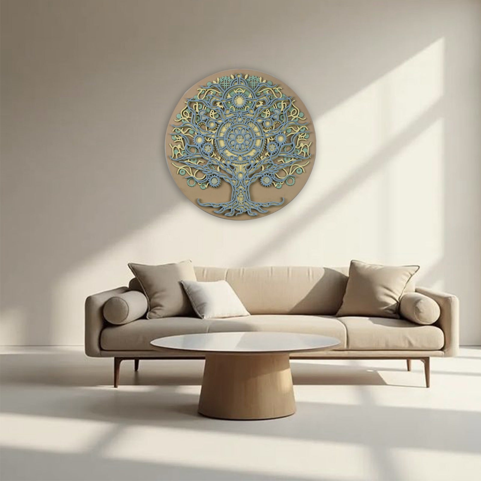 Multi-Layered Wooden Tree of Life Wall Art