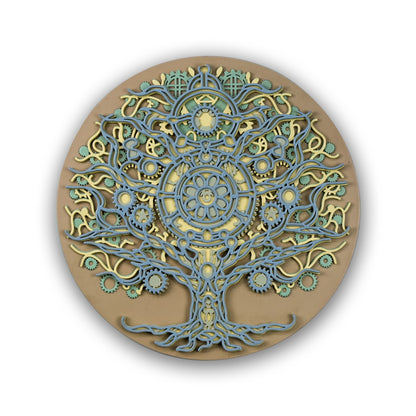 Multi-Layered Wooden Tree of Life Wall Art