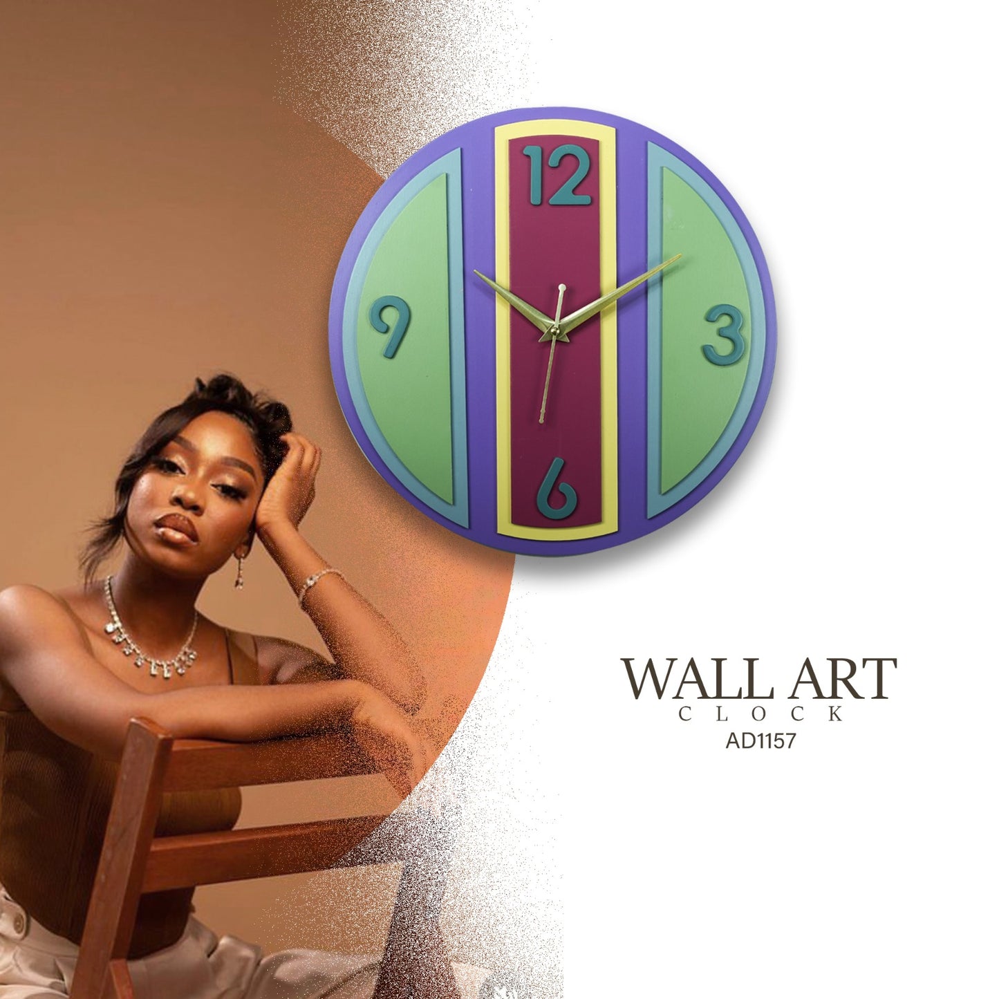 modern minimalist wall art clock