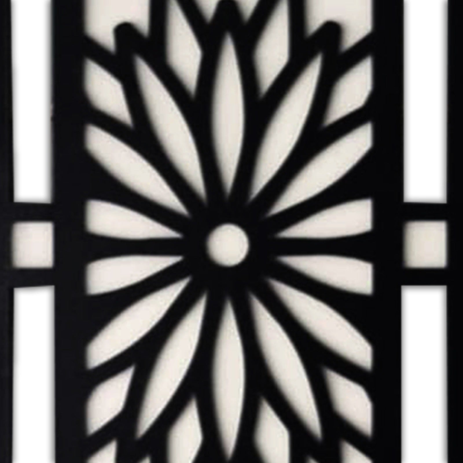 Modern Wooden Wall Art Panel Set – Laser Cut Floral Pattern displayed above a modern sofa in a stylish living room.