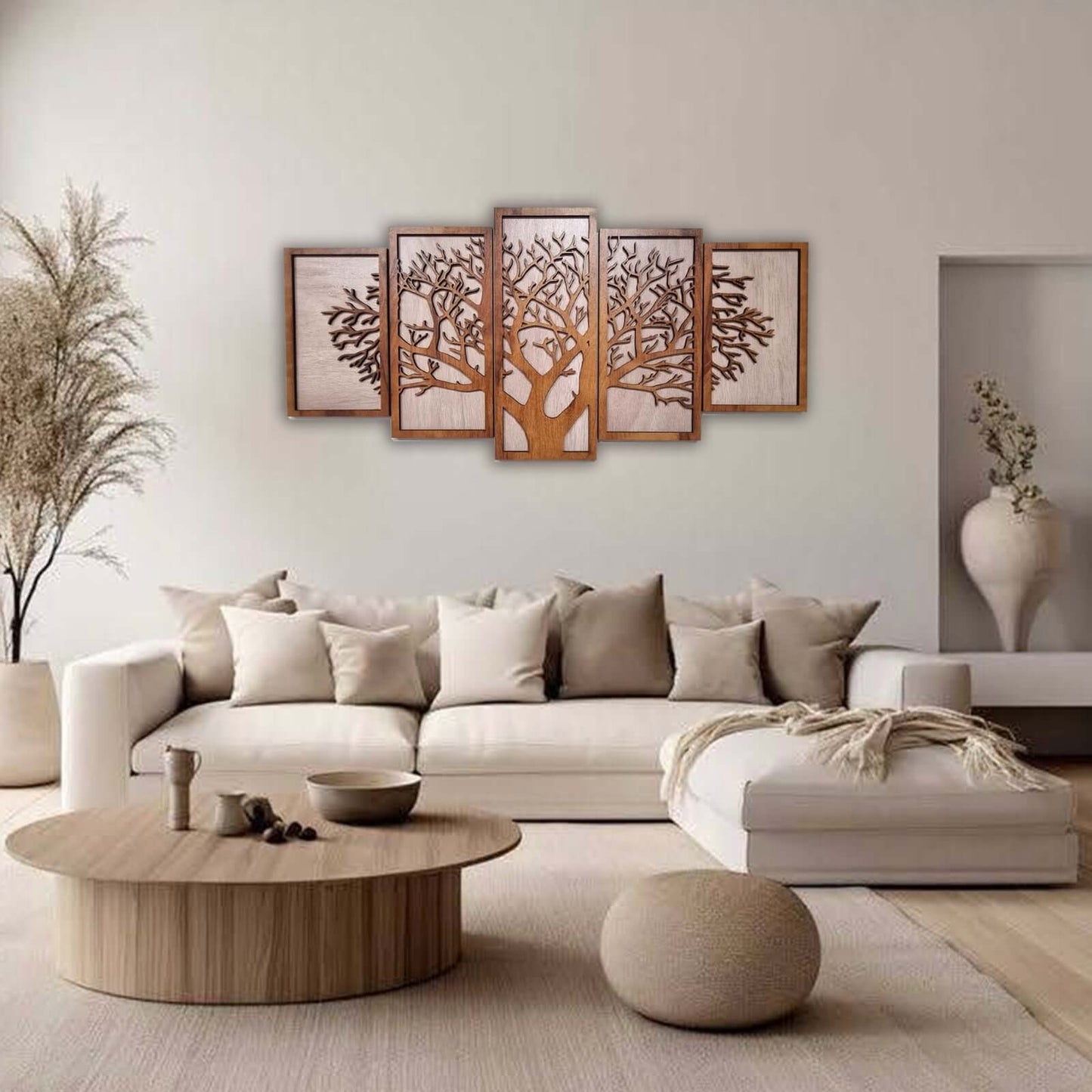 tree of life wooden wall art panel
