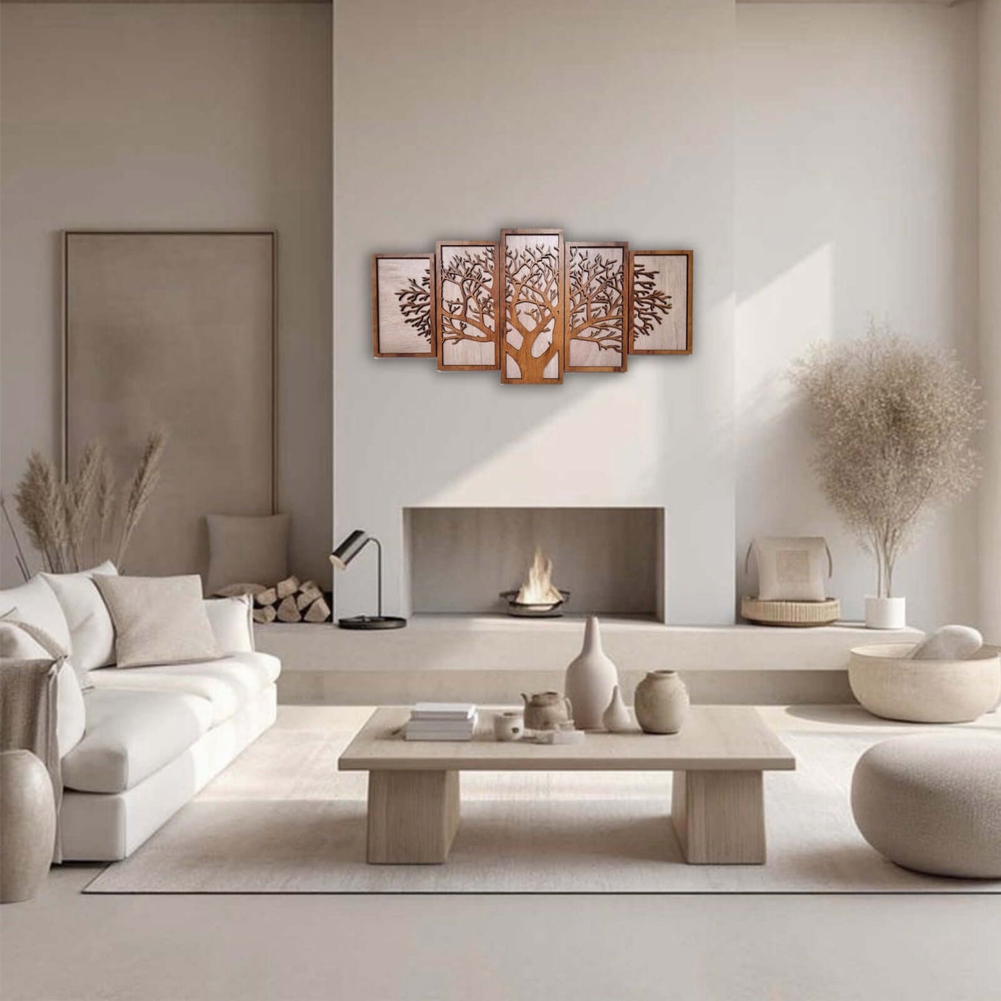 tree of life wooden wall art panel