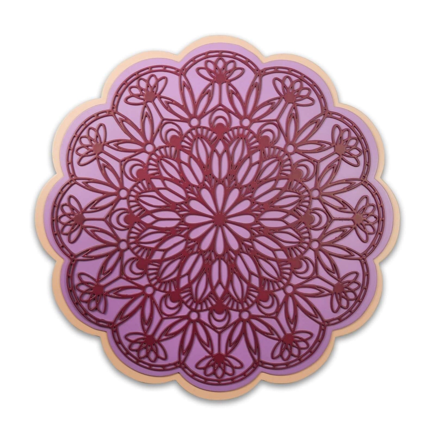 purple mandala wooden wall art