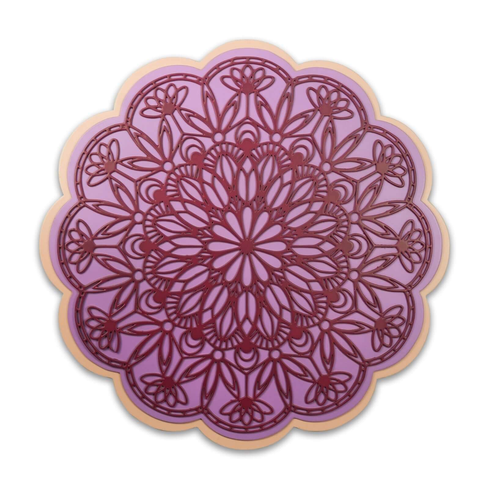 Purple Mandala Wooden Wall Art