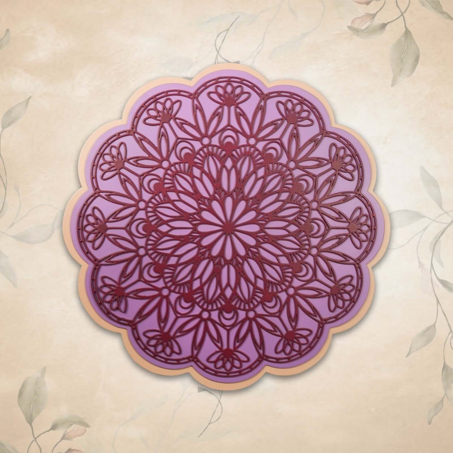 Purple Mandala Wooden Wall Art