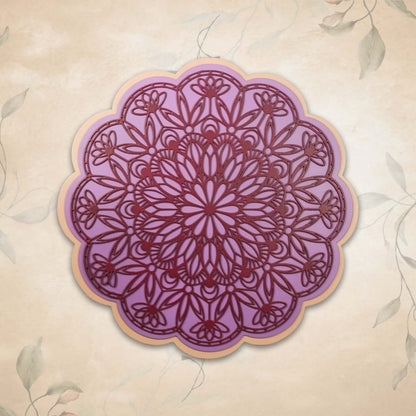Purple Mandala Wooden Wall Art
