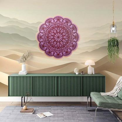 Purple Mandala Wooden Wall Art