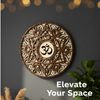 3D Layered Om Mandala Wooden Wall Art – 30cm Handcrafted MDF Spiritual Decor for Home & Meditation Room