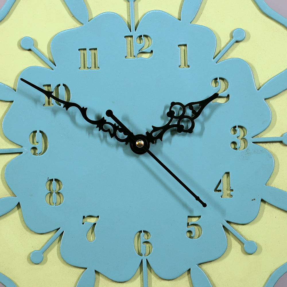 floral wall clock