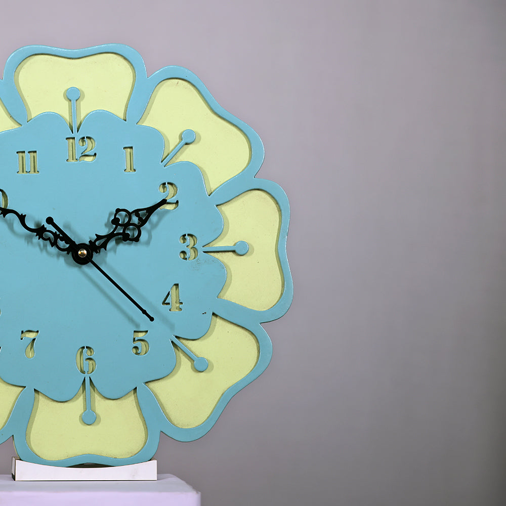floral wall clock