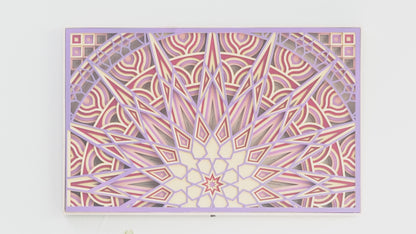 Intricate Layered Wood 'Radiant Star' Wall Art