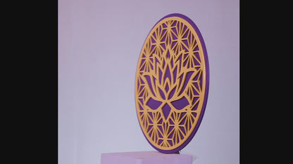 Lotus Mandala Wooden Wall Art
