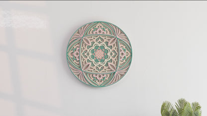 Intricate Layered Wood Mandala Wall Art